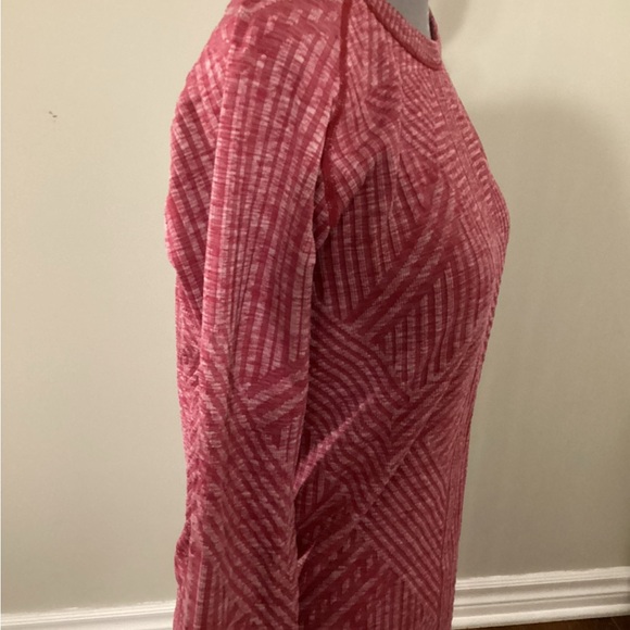 Lululemon Rest Less Pattern pullover/Sweater(size 6) Heathered Berry Rumble - Picture 2 of 7